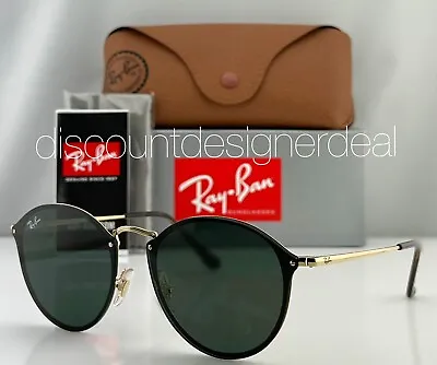 $109.99 • Buy Ray-Ban Round RB3574N Blaze Sunglasses 001/71 Gold Metal Frame Green G15 Lens 59
