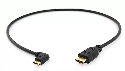 Pro Right Angle Mini HDMI To HDMI Cable For 5D 60D DSLR Camera LCD Monitor • $11.99