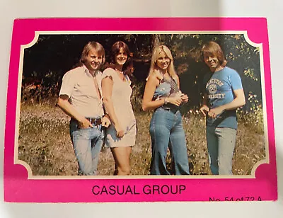 ABBA Trading Cards Australian Scanlens Pink Series - 54 Casual Group • $6