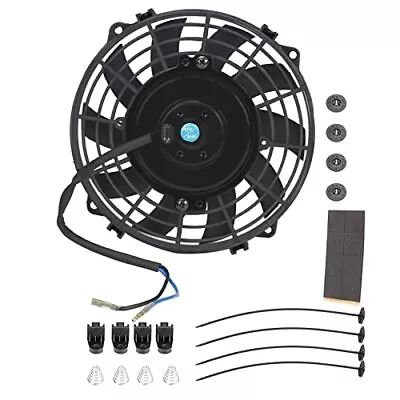 7  Inch Black Slim Fan Push Pull Electric Radiator Cooling 12V 800 CFM Mount ... • $27.31