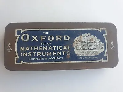 Vintage Oxford Set Of Mathematical Instruments TIN ONLY • £6