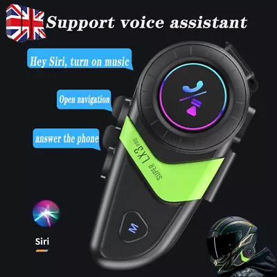 £25.99 • Buy Bluetooth Motorcycle Helmet Headset Wireless Motorbike Headphone Waterproof U