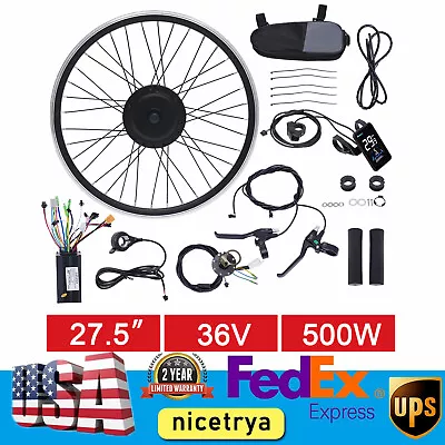 27.5  EBike Front Wheel Hub Motor Electric Bicycle Motor Conversion Kit 500W 36V • $214