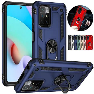 For Xiaomi Redmi Note 12 11 Pro 10 9 8 7 Armor Shockproof Ring Stand Case Cover • £6.59