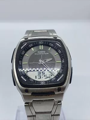 Casio Illuminator AW-81 Telememo 30 Quartz Analog Digital Men's Watch World Time • $49.95