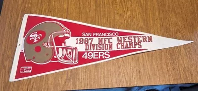 San Francisco 49ers Football Pennant Champions Vintage 1987 • $14.99