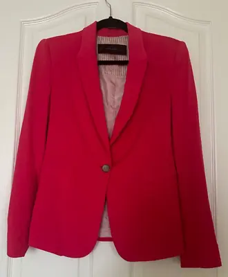 Zara Basic Pink Blazer Women Size M Single Button Long Sleeves • $27.95