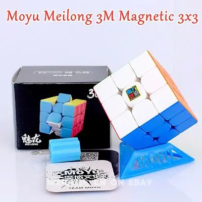 $6.76 • Buy MoYu Meilong 3x3x3 3M Magnetic Speed Stickerless Magic Cube Puzzle Kids Gift Toy