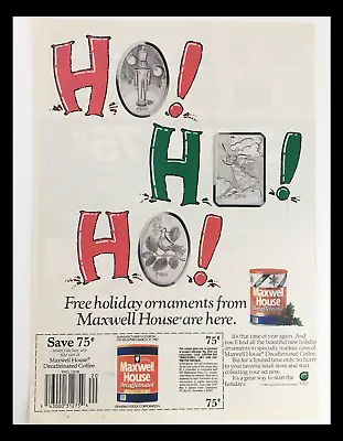 1987 Maxwell House Decaffeinated Coffee Circular Coupon Advertisement • $17.95