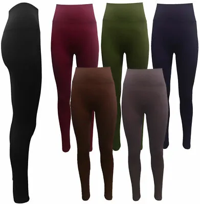 £2.99 • Buy High Waist Ladies Leggings Sports Control Tummy Gym Yoga Trousers Size 8 - 24