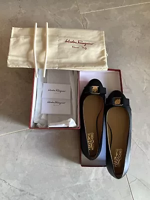 Salvatore Ferragamo Varina Leather Ballet Flat • $490