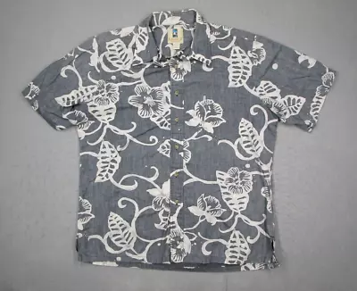 Vintage Kahala Shirt Men Extra Large Gray Button Up Reverse Hawaiian Made In USA • $27.99