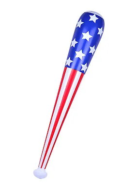 Inflatable USA Baseball Bat Fancy Dress Accessory Prop Flag Blow Up Party Gift • £3.35