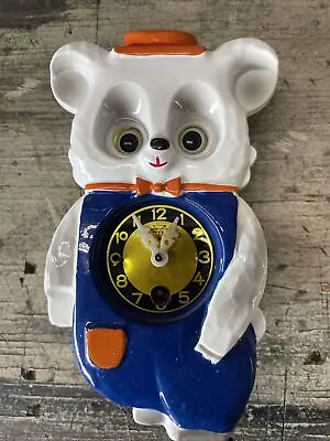 Mi Ken Vintage Novelty Wall Clock  By Mi-Ken Japan. With Moving Eyes. • $40