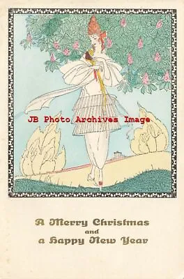 Mela Koehler Munk No 1286 Christmas Woman Petting Bird Art Nouveau • $64.99