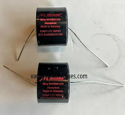 PAIR TWO Mundorf MCap 1000 VDC SUPREME EVO Alum Capacitor 0.33uf 0.33 Uf • $33.49