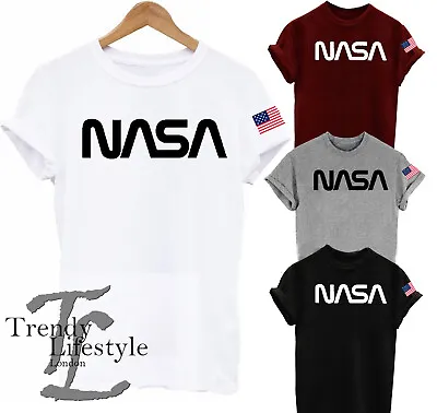Nasa Astronaut Usa Flag Print New  American Flag  Mens  Kids   Unisex T-shirt  • £7.99