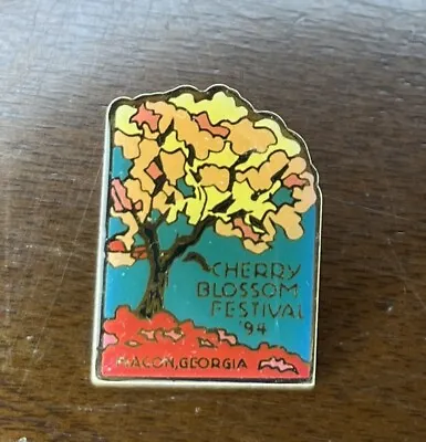 Cherry Blossom Festival Macon GA 1994 Lapel Hat Jacket Souvenir Pin Georgia • $6.99