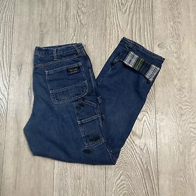 WALLS ZERO ZONE Flannel Lined Jeans Insulated Pants (Tag34x32) Measures 33x30 • $25