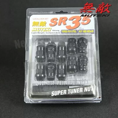 12x1.5 BLACK MUTEKI SR35 CLOSED END ACORN 20PC SPORT WHEEL LUGS FOR LEXUS TOYOTA • $79.80