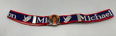 Michael Jackson Vintage Belt 80s 1984 Elastic Black Silver Official HTF Rare Lee • $37.99