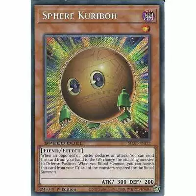 Sphere Kuriboh SGX1-ENI12 1st Edition Secret Rare YuGiOh Trading Card Speed Duel • £1.35