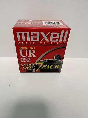 Maxwell Audio Cassette Normal Bias UR 90 Blank Super Size 7 Pack 135M - NEW! • $10.43