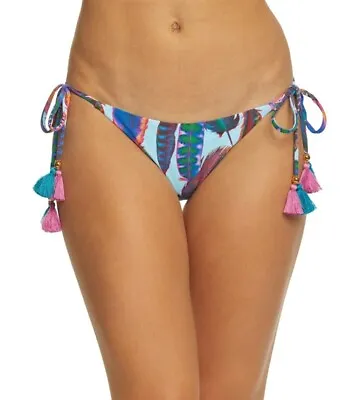 NWT Pilyq Light Vida Strappy Lace Up Cheeky Bikini Swim Bottoms #94261 • $45