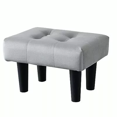 Footstool Ottoman Small Ottoman Velvet Soft Footrest Ottoman With Wood Legs S... • $26.23