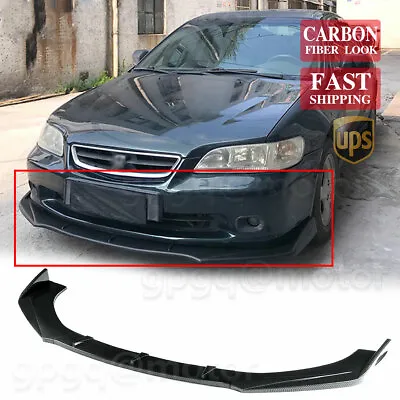 For Honda Accord 2DR 4DR Sedan 97-03 JDM Style Carbon Front Bumper Splitter Lip • $64.99