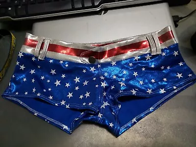 USA Flag Stars And Stripes Booty Shorts - M/L  Je Taime  • $13.99