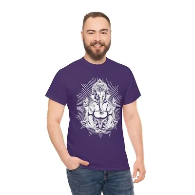 Ganesh | Unisex | Heavy Cotton | T-Shirt | Deity | Elephant | Hindu | Gift • $19.99