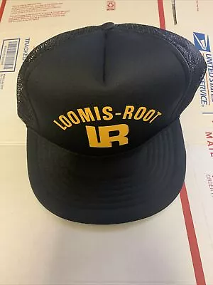 LR Loomis Root Vintage Hat Baseball Hat 1980's Black Color Snapback • $6.99