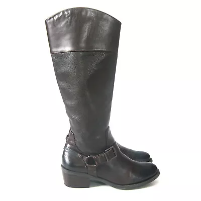 Size 6.5 (36.5) - VINCE CAMUTO Brunah Women's Brown Leather Tall Riding Boots • $18.85