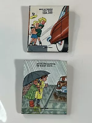 Vtg Full Matchbook Lot C.F. Gund Insurance Agency ￼ Safe Driving Comic • $6.82