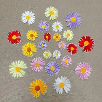Embroidered  Daisy Iron On Patches Flower Blossom Bloom Flowers Repairing  Craft • $3.95