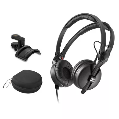 $149.95 • Buy Sennheiser HD 25 Monitor Headphones With Headphone Case & Padded Holder Bundle
