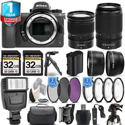 Nikon Z7 II Mirrorless Camera + 50-250mm +24-70mm + 1yr Warranty+ 64GB Basic Kit • $3225.99