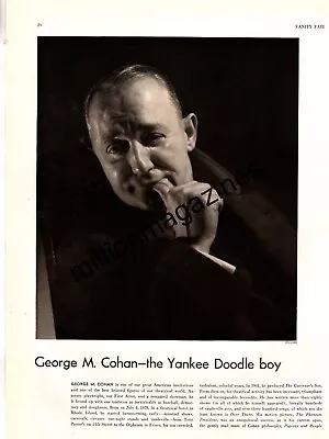 1933  George M. Cohan - Original Print From Vanity Fair - Very  Rare • $23.20