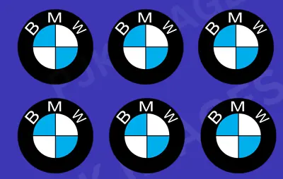2  X 2   BMW Stickers 6 Pack  Logo Decals Ships Same Day!!! • $11.25