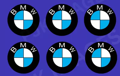 2  X 2   BMW Vinyl Stickers 6 Pack  Logo Decals Ships Same Day!!! • $10.25