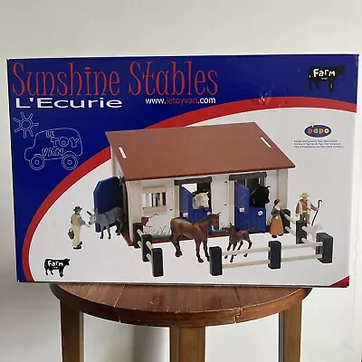 Le Toy Van Sunshine Stables Wooden Toy New In Box Farm Range Horse Stable TV413 • £49.99