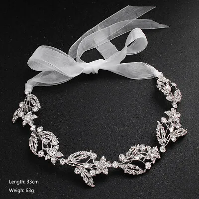 £6.85 • Buy Pearl Leaf Wedding Hair Accessories Bride Crystal Headband Bridal Hair Vine