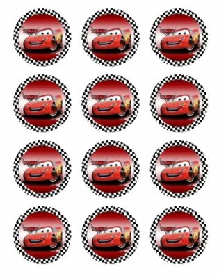 £7.54 • Buy Lighthning McQueen Cupcake Toppers Edible Icing Image Cake Decorations 12