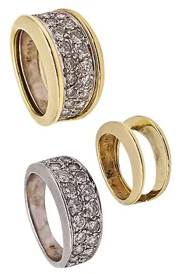 $3895 • Buy Jose Hess Convertible Two Tones Ring In 14Kt Gold With 1.80 Ctw In VS Diamonds