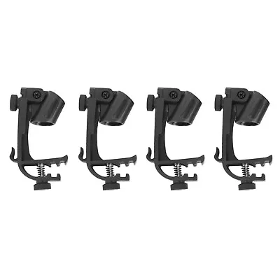 4pcs Adjustable Clip On Drum Snare Mount Microphone Mic Clamps Holder Clip Stand • $15.19