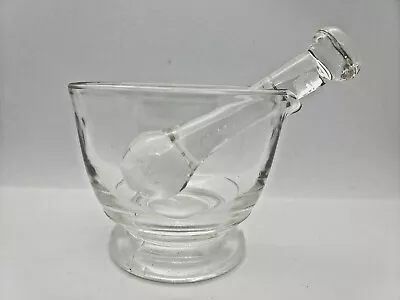 NOS 8 Oz Glass Mortar & Pestle Set - Mercer Glass Works INC • $14.95