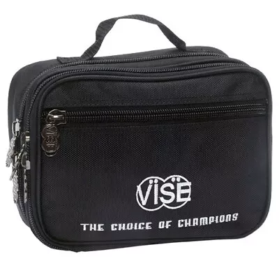 Vise Bowling Large (8  X 10 ) 3 Pocket Black Accessory Bag - New - Free Shipping • $18.99