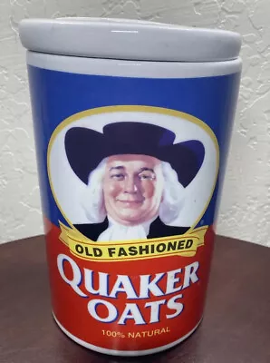 Vintage 1997 QUAKER OATS Ceramic Cookie Jar 120th Anniversary Limited Edition • $50