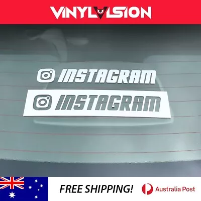 2x Instagram @ Handle Vinyl Sticker Weatherproof Custom Name 2 Styles For Car • $7